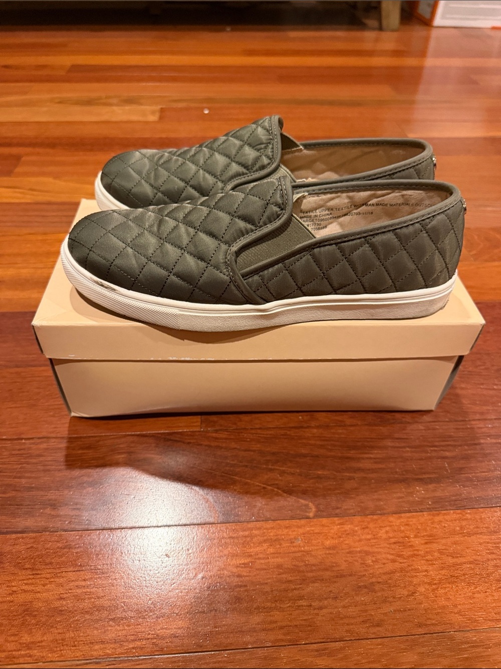 Mossimo Supply Co. Quilted Slip-On Loafers in Olive